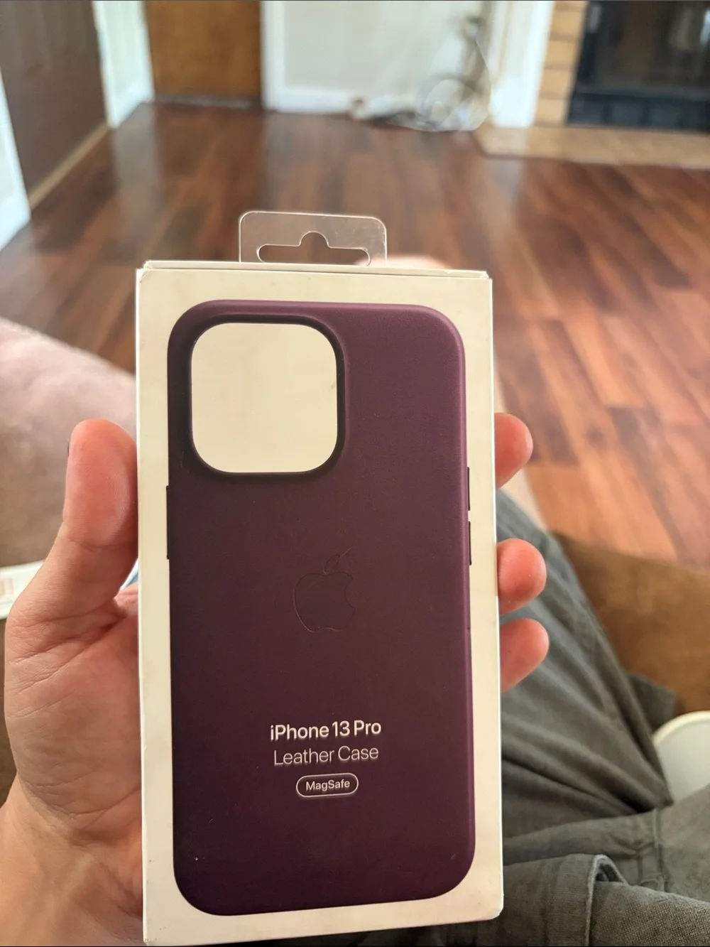 Apple leather iPhone 13 Case - dark cherry